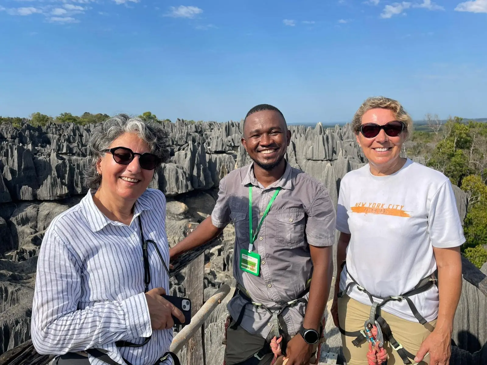 Hubert with his guests at the top of Tsingy de Bemaraha